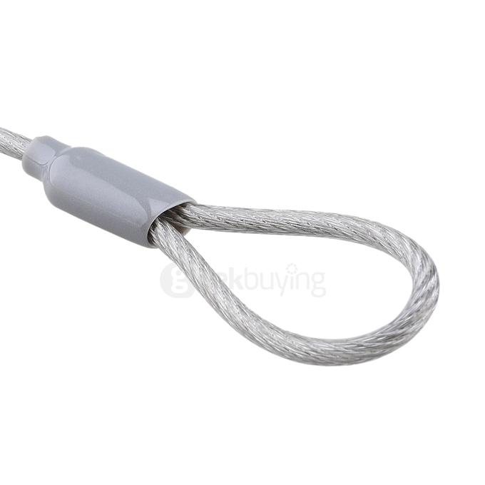 Steel Wire Rope Security Cable Lock w/ 2-Key for Laptops - Silver (114cm)