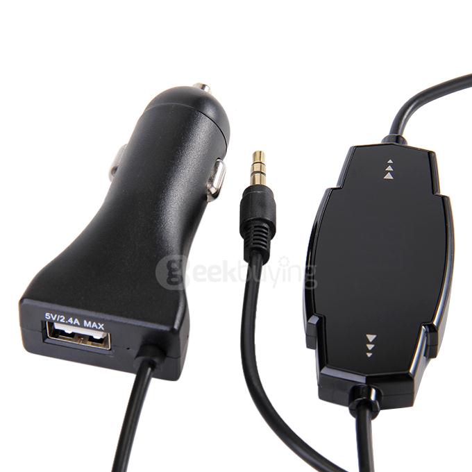FM Transmitter with 5V/2.4A USB LDesign FM Radio Transmitter for iPhone 6 6s Plus iPad iPod Galaxy S6/Note 2 - Black