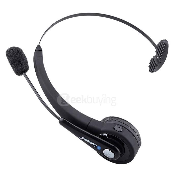 BTH-068 EU Plug USB Bluetooth Headphones Handsfree Music Gaming Headset for PS3 - Black
