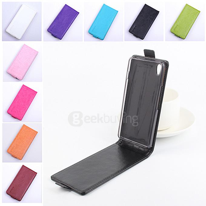 Protective Hard Cover Up&Down Flip Stand Leather Case for OnePlus X Smartphone - Pink