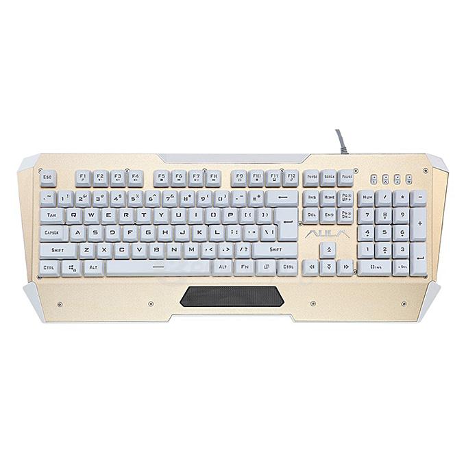 AULA Psylocke Wired Gaming Keyboard USB Rainbow Luminescent Metal Backlit Keyboard for Windows 7/8/Vista/XP/98SE/ME