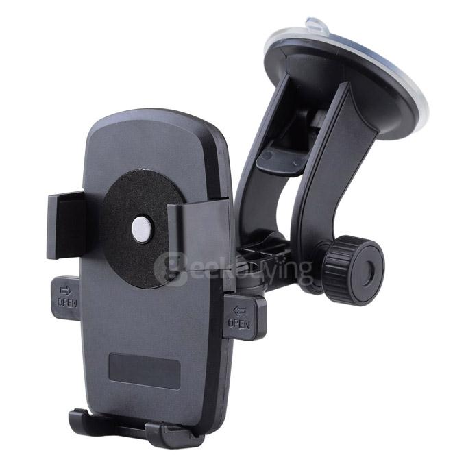 Universal Windshield Dashboard Car Mount Holder for IPHONE 6 / SAMSUNG S6 + More - Black