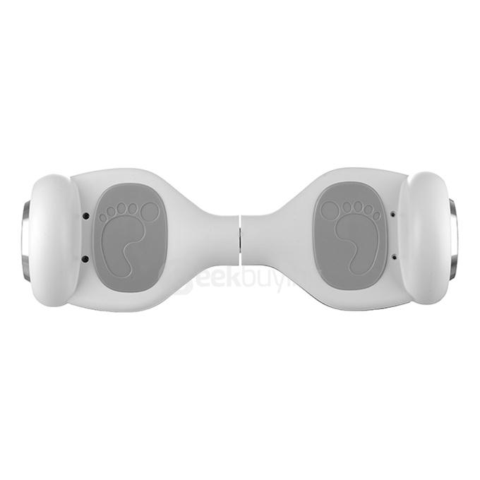Dual Wheels Children Contents Self Balancing Electric Scooter Drifting Board with 7 In 1 Protective Gear - White
