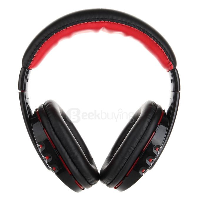 VYKON Professional Wireless Bluetooth Gaming Headphone HIFI Music Headset with Microphone - Black+Red