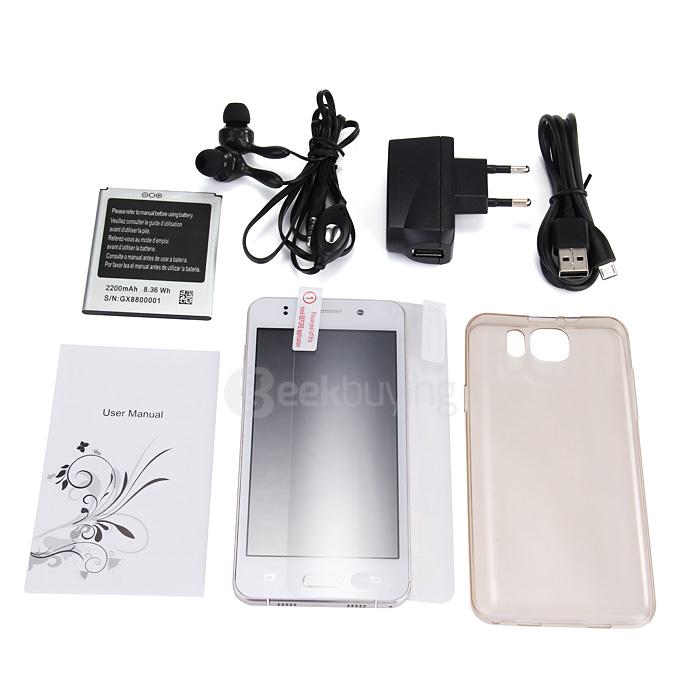 JIAKE N9200 Mini 4.5inch MTK6572 Dual Core 1.2GHz Smartphone Android 4.4.2 512MB 4GB 5.0MP 3G GPS Smart Wake - Black