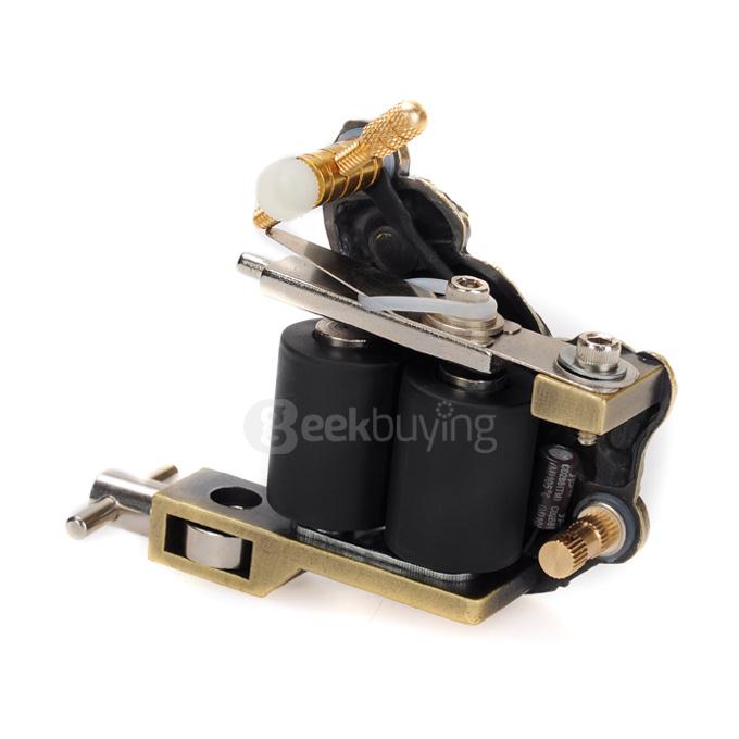 K200 Skull Casting Tattoo Machine High Stability Tattoo Machine 10 Warps Coils 7000-9000 R/Minute - Bronze