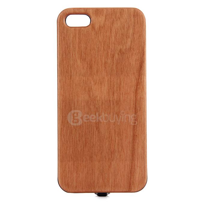 QI Wireless Charging Receiver Simple Designed for Apple iPhone 5 iPhone 5S - Cherry Wood