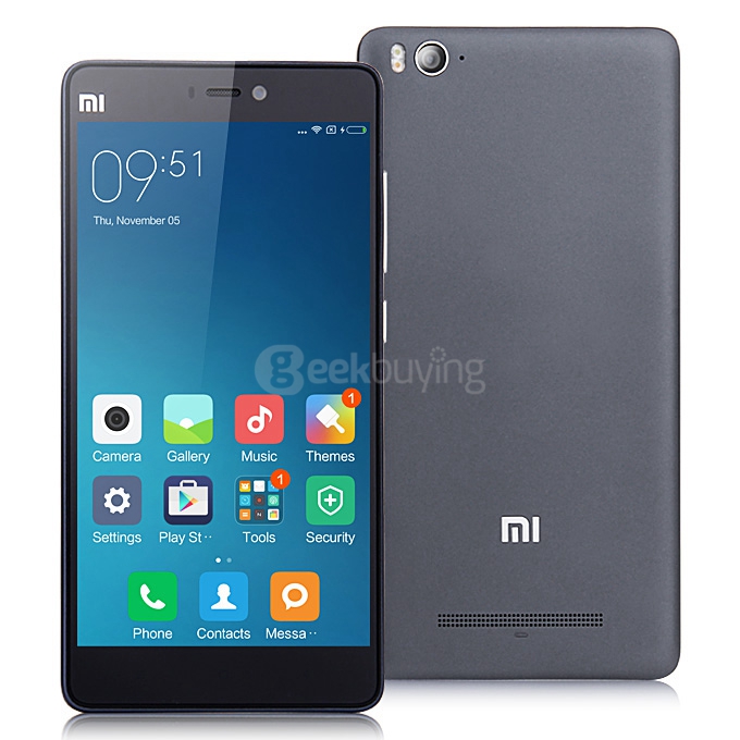 Xiaomi Mi4C 5.0inch Android 5.1 2GB 16GB Smartphone 4G FDD-LTE 64-bit Snapdragon 808 Hexa Core 1.8GHz 13.0MP 5.0MP USB Type-C Edge Tap - Black