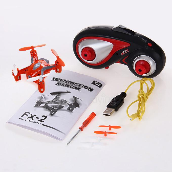FINECO FX-2 2.4GHz 6Axis 3D Flip LED MINI RC Quadcopter - Orange