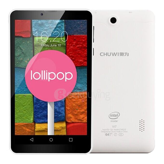 Chuwi Vi7 3G Phablet 7 Inch Android 5.1 Intel SoFia AtomX3 3G-R Quad Core 1GB/8GB Phone Call Tablet IPS 1024*600 GPS Bluetooth - Black+White