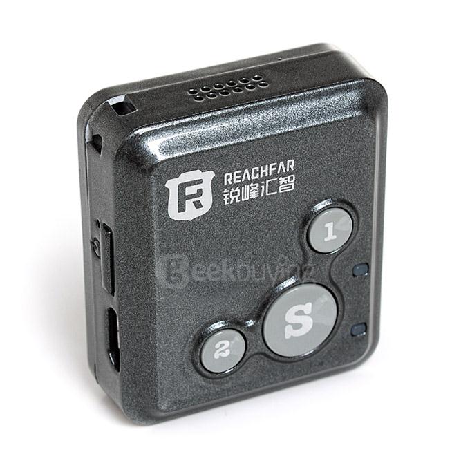 REAGHFAR RF-V16 Mini Personal Locator GPS Real Time Tracker SOS Communicator - Black + Grey