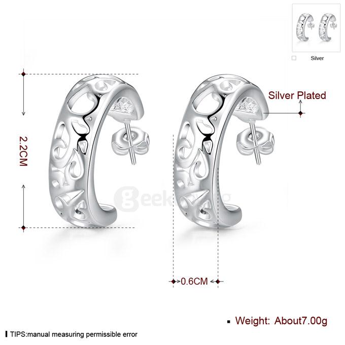 Fashion Hollow Carved Earrings Ear Studs