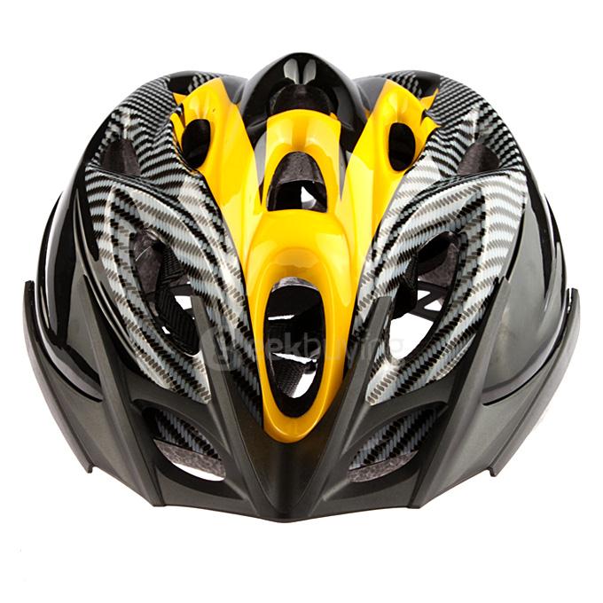 SAHOO Flash-mode Cycling Helmet with LED Light - Black + Yellow