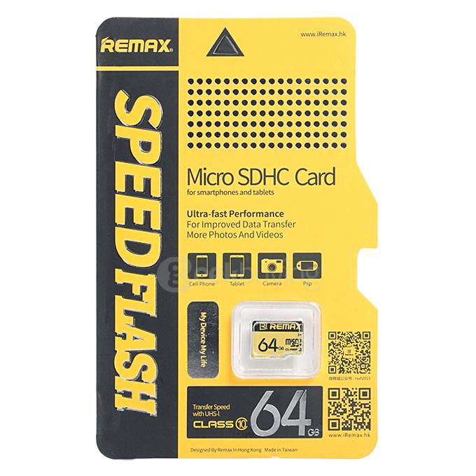 REMAX 64GB Class10 High Speed Memory Card Micro SD Memory Card - Yellow