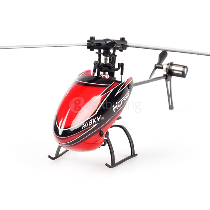 Hisky HCP60 6CH Mini RC Helicopter Flybarless 2.4G 6 Axis Gyro