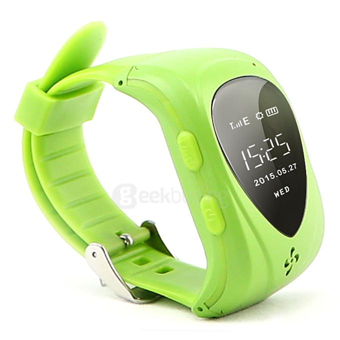 JM09 Children GPS+LBS Tracker Smartwatch GSM GPRS SOS Alarm Remote Monitor Position Anti-lost Kid Smart Watch - Green