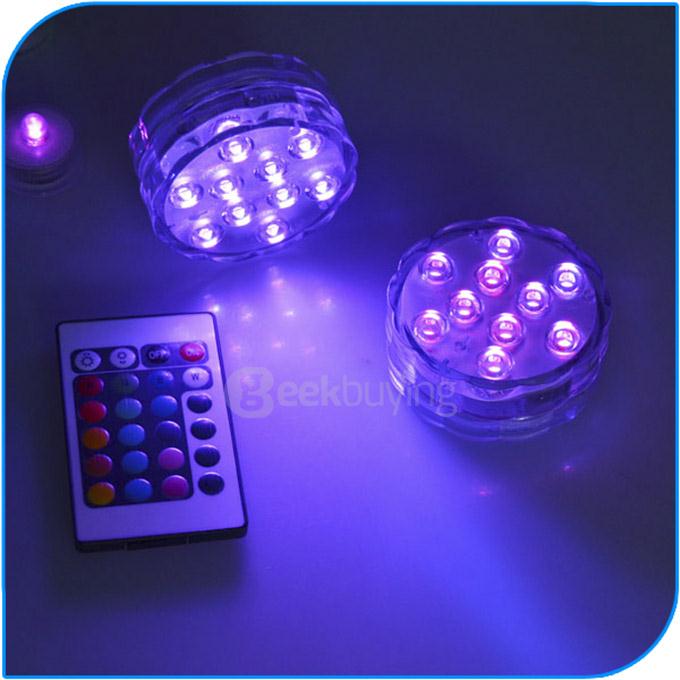 Makibes E-shine ES-001 Colorful LED Light Lamp Waterproof with Remote Controller - White