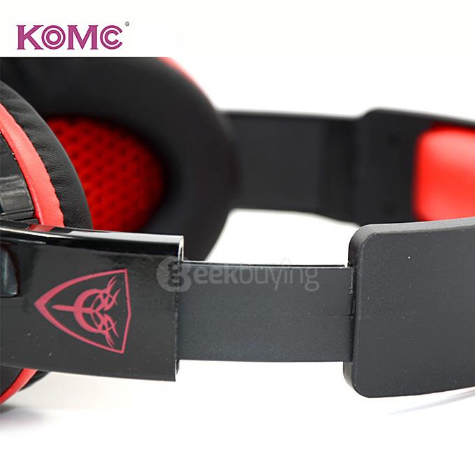 KOMC KM-8900 USB Audio Gaming Headset with Mic - Black+Red