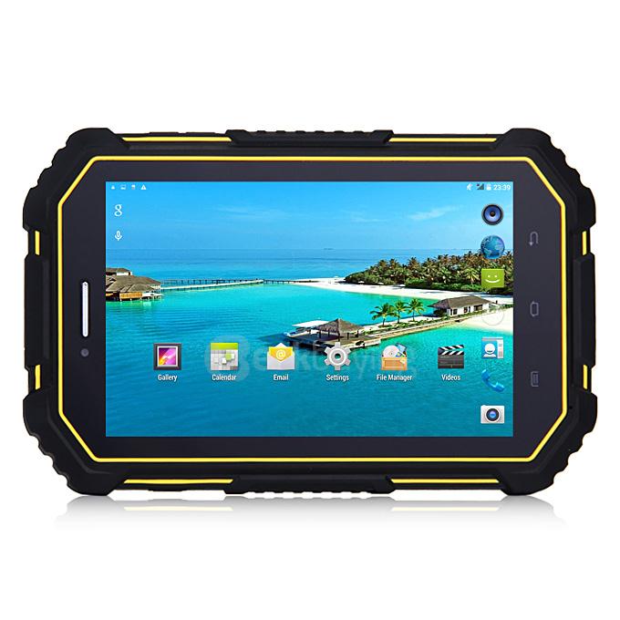 M16 IP67 7 inch Android 4.4 2GB RAM 16GB ROM Smartphone Waterproof Dustproof Shakeproof WXGA IPS Screen MTK8732VC 64bit Quad Core Phablet - Black