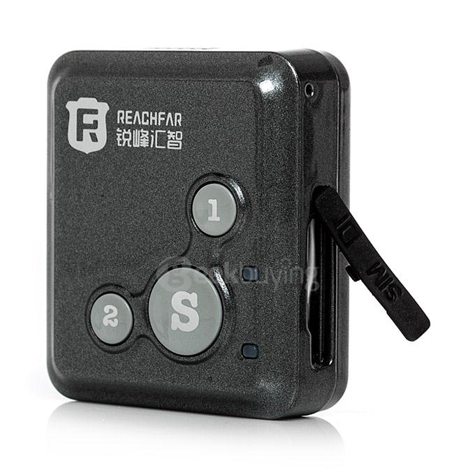 REAGHFAR RF-V16 Mini Personal Locator GPS Real Time Tracker SOS Communicator - Black + Grey