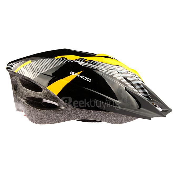 SAHOO Flash-mode Cycling Helmet with LED Light - Black + Yellow