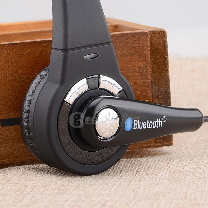 BTH-068 US Plug USB Bluetooth Headphones Handsfree Music Gaming Headset for PS3 - Black
