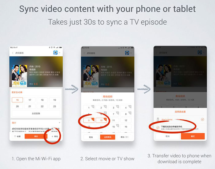 Original Xiaomi Mi Wifi Router Dual Bands Gigabit WiFi Wireless Router Bulit-in 1TB Mobile Hard Disk - White