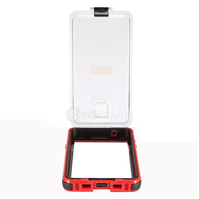 IP68 Protective Case Swimming Waterproof Shockproof Phone Case Cover For Samsung Galaxy Note 4 N9100 - Red