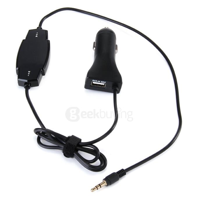 FM Transmitter with 5V/2.4A USB LDesign FM Radio Transmitter for iPhone 6 6s Plus iPad iPod Galaxy S6/Note 2 - Black