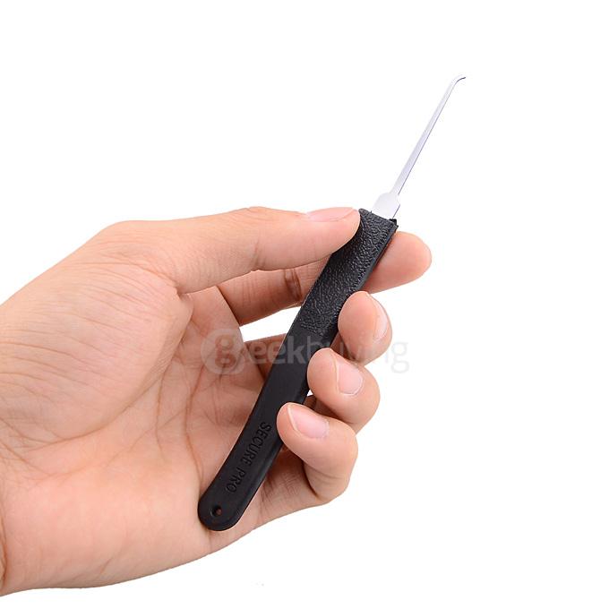 Professional Locksmith 9-Piece Lock Picks + 4Pieces Double Sided Comb Style Picking Tools Set - Black + Blue