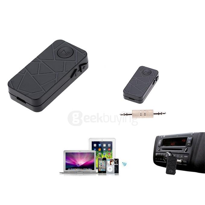 Portable Wireless Plug In Car Bluetooth Audio Music Receiver Adapter BT4.0 with 3.5mm Stereo Output - Black