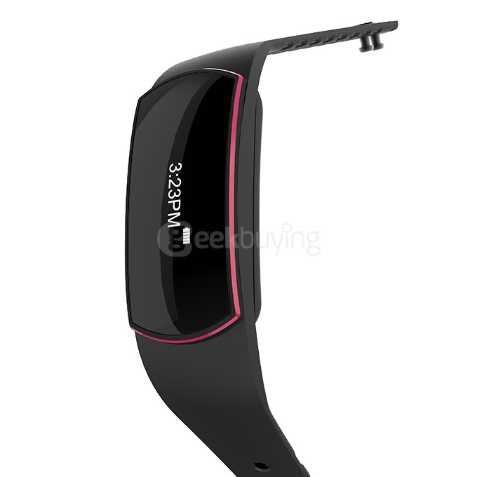 TRASENSE TS-H07 Bluetooth 4.0 Smartband Touch Screen IP67 Activity Fitness Tracker Call Reminder Alarm Clock Smart Bracelet for Android iOS - Rose