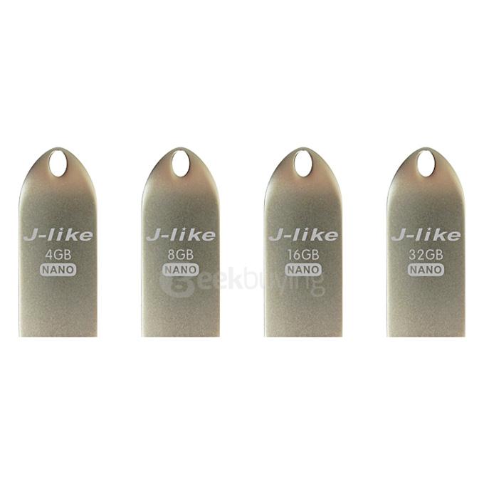 J-Like Ziny Nano USB2.0 Metal U Disk 32GB USB Flash Drive External Storage - Khaki