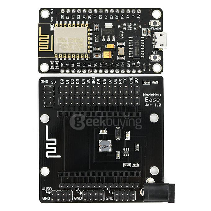 ESP8266 ESP-12E Development Board Serial Wifi Module w/ Built-in CH340G IC + IO Expansion Board