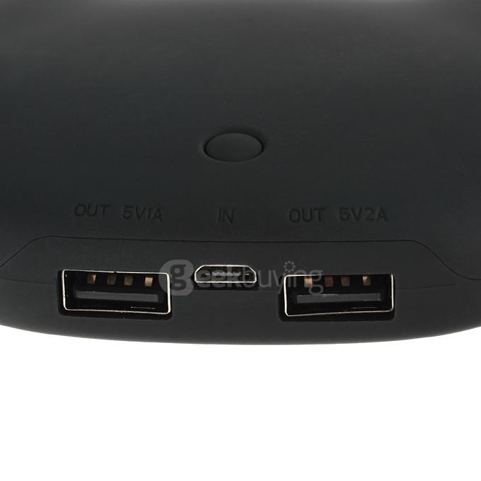 UPower AnAn 7800mAh Dual USB Power Bank External Battery for iPhone iPad iPod - Black