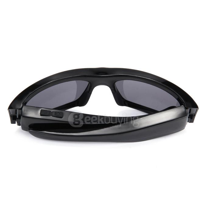 MS4 Polarized UV400 Bluetooth Sunglasses HD 720P Camera Video Recoder with 8GB SD Card - Black