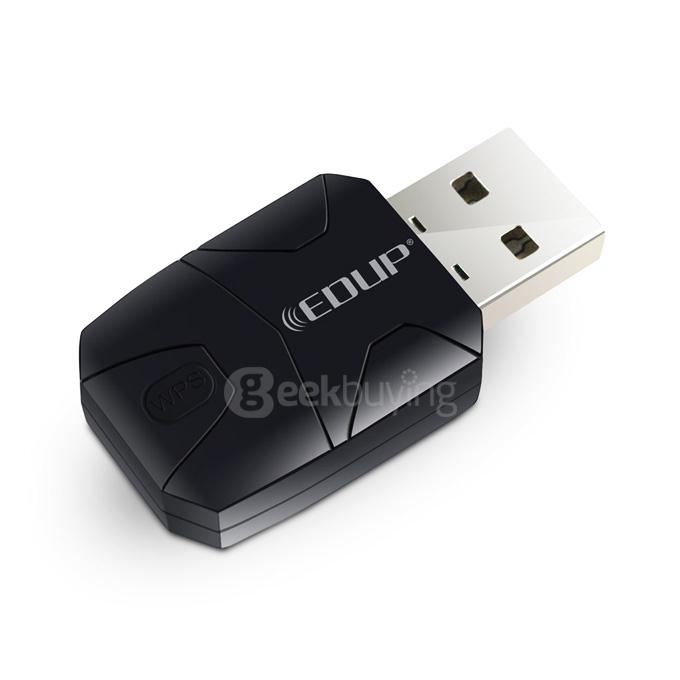 EDUP EP-N1571 300Mbps 802.11n/g/b WiFi N LAN USB Adapter Network Card for Desktop Laptop - Black