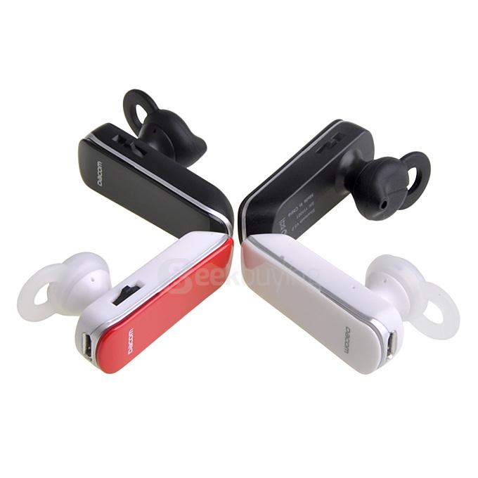 Dacom K69 Bluetooth Wireless Headphones Music Headset Handsfree Car Driver Earphone HD Microphone - Red