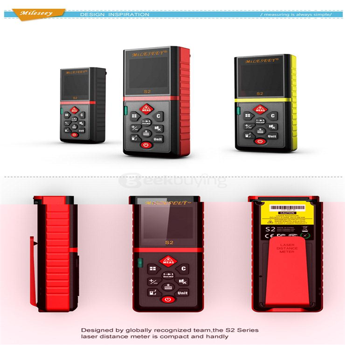 Mileseey S2 60m Handheld Rangefinder Laser Distance Meter Digital Laser Range Finder