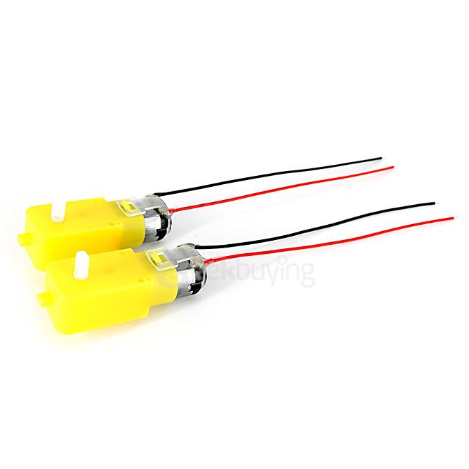 3V-6V DC Gear Motor with Cable Large Torque Motor 2PCS for Smart Car