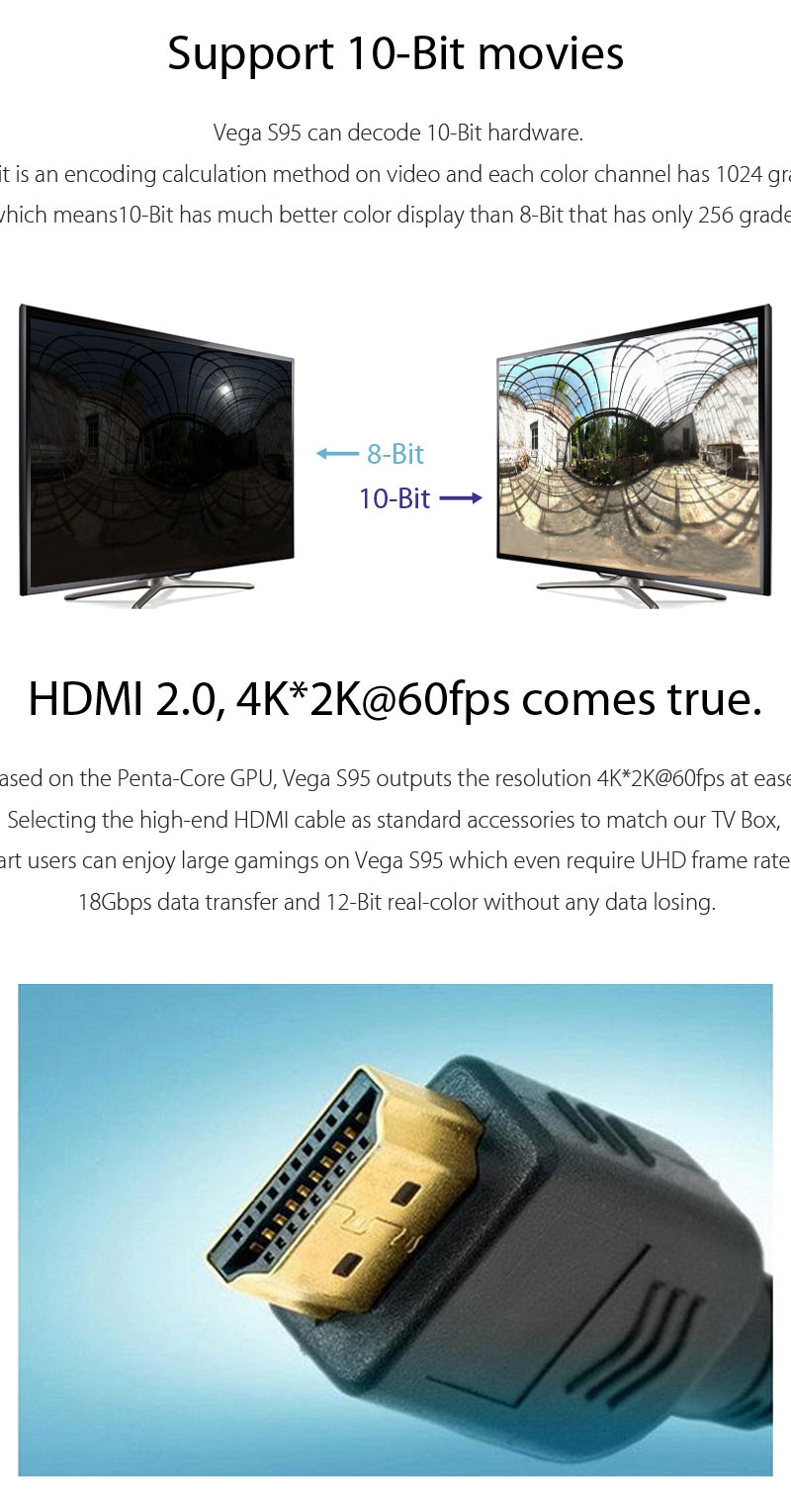 Bundle Tronsmart Vega S95 Telos Amlogic S905 3D Blu-ray TV Box + Original Rii i8+ Israel Hebrew Language Keyboard - White