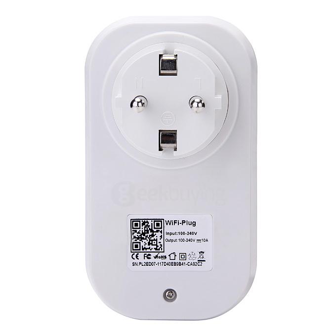 SDW-001PL WIFI Smart Home Wall Socket AC 110-265V 10A for iPhone Android EU Plug - White