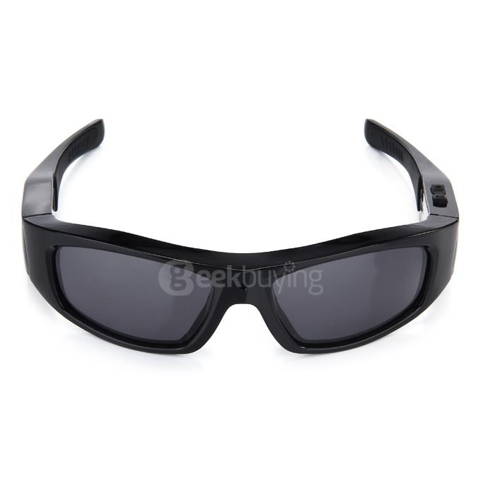 MS4 Polarized UV400 Bluetooth Sunglasses HD 720P Camera Video Recoder with 8GB SD Card - Black