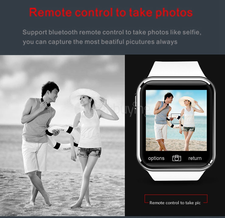 K68 Bluetooth 4.0 Smart Watch MTK2502 with Heart Rate Monitor Sleep Fitness Tracker Anti-Lost Compass Remote Control for Android iOS - Blue