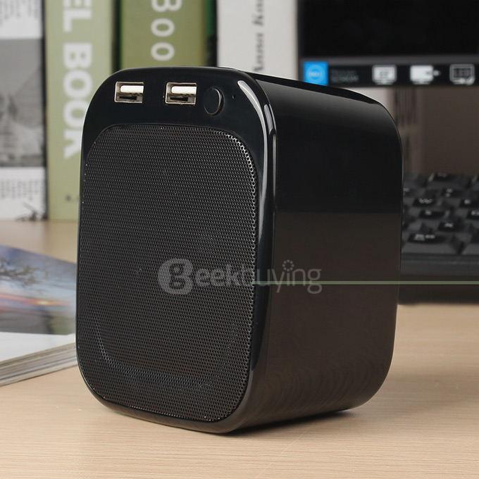 MUC1001 Multifunction Bluetooth Speaker Dual USB Ports LED Night Light - Black