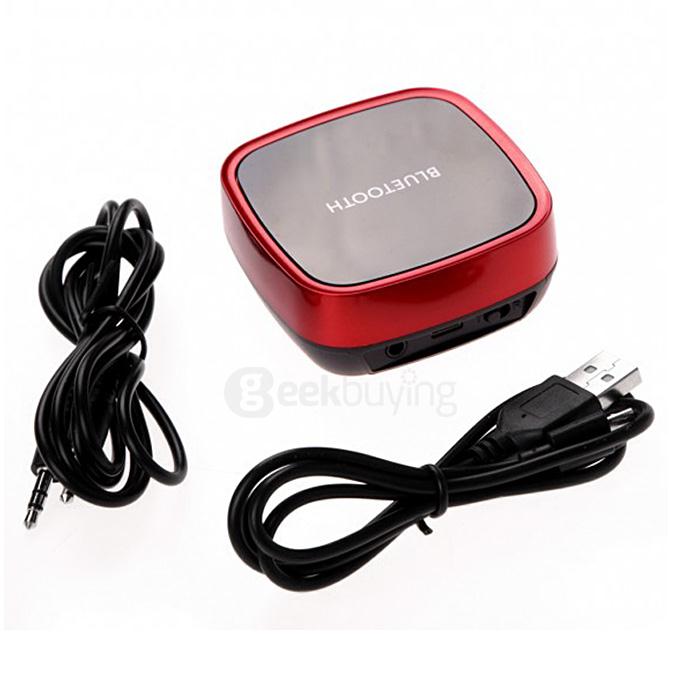 Bluetooth 4.0 Stereo Music Receiver Transmitter Aptx Wireless Audio Receiver Adapter for Headphones Car TV - Red