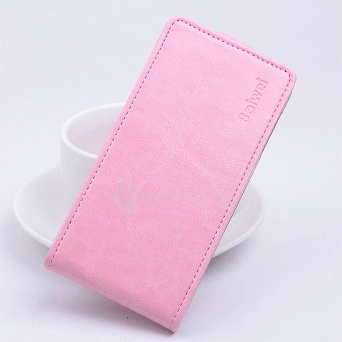Protective Hard Cover Flip Stand Leather Case for CUBOT X16 Smartphone - Pink