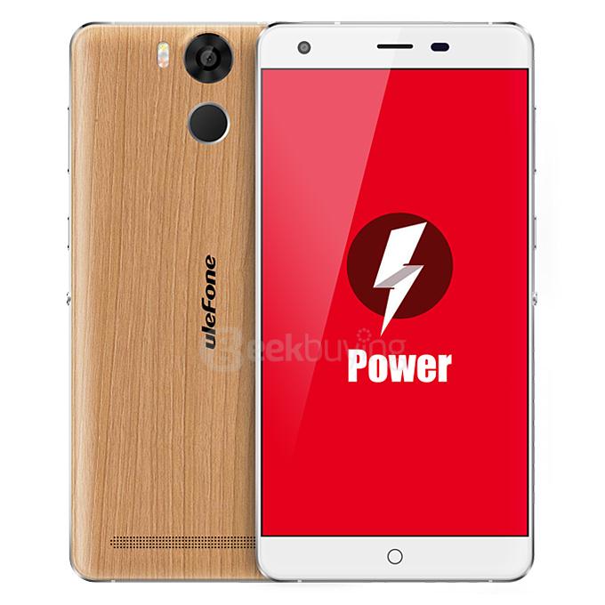 Ulefone Power 5.5inch FHD 4G LTE Android 5.1 3GB 16GB Smartphone 64bit MTK6753 Octa Core 13.0MP 6050mAh Touch ID with Silica Gel Case -Wooden