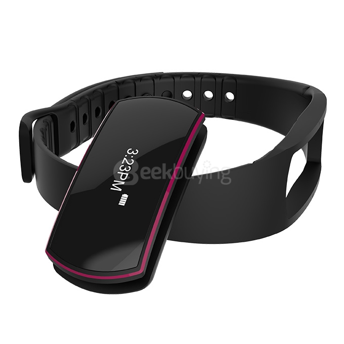 TRASENSE TS-H07 Bluetooth 4.0 Smartband Touch Screen IP67 Activity Fitness Tracker Call Reminder Alarm Clock Smart Bracelet for Android iOS - Rose