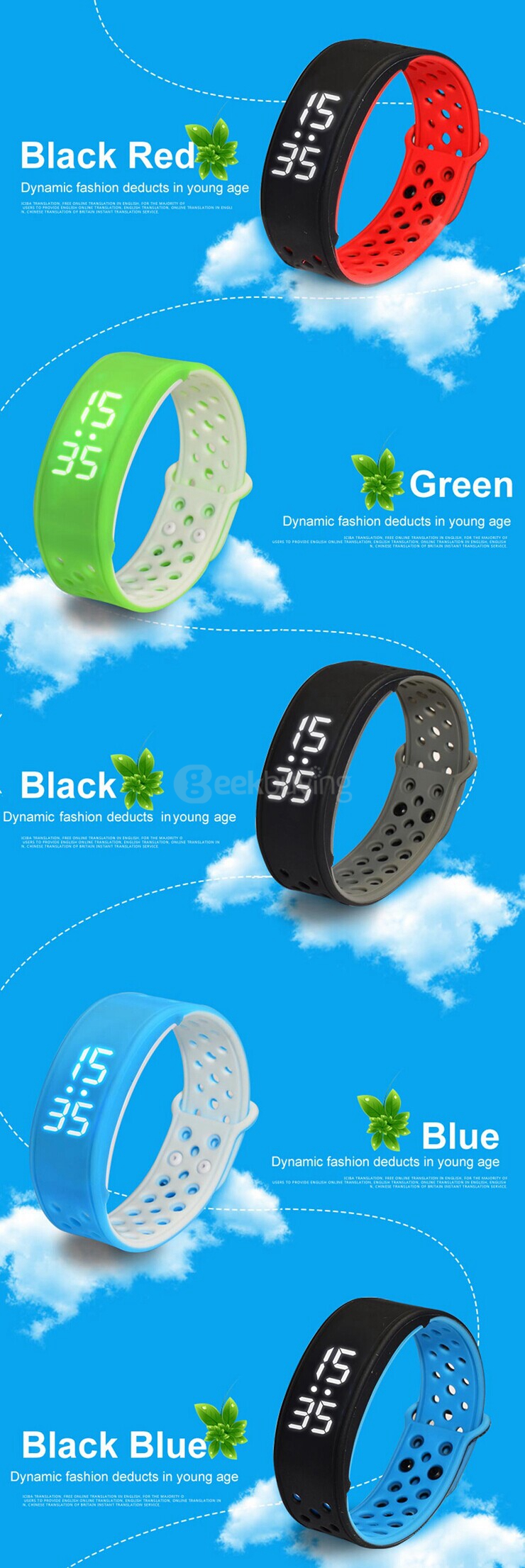 W9 Smart Bracelet Bluetooth 4.0 Wristband IP67 Waterproof Fitness Activity Tracker Pedometer Alarm Clock - Orange